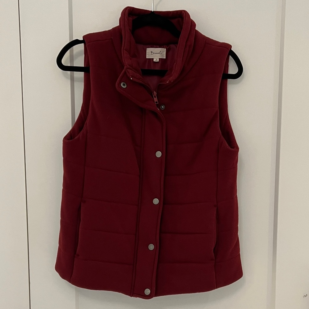 Burgundy Boutique Puffer Vest